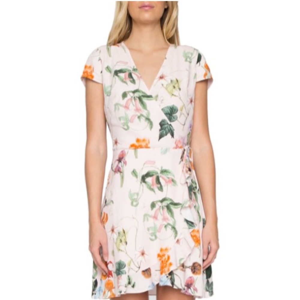 Willow and Clay floral wrap dress (pink)